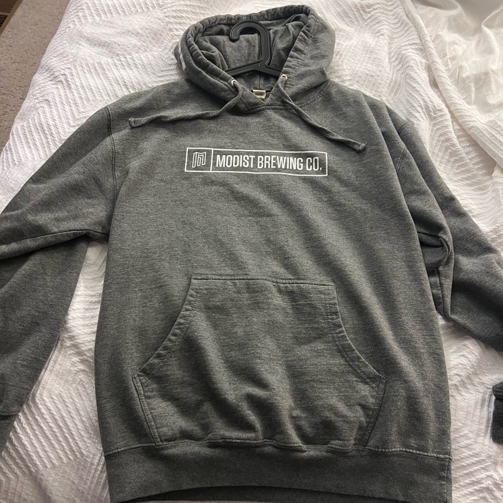 Modist Brewing‎ Minnesota Hoodie Men’s Large Gray and White EUC